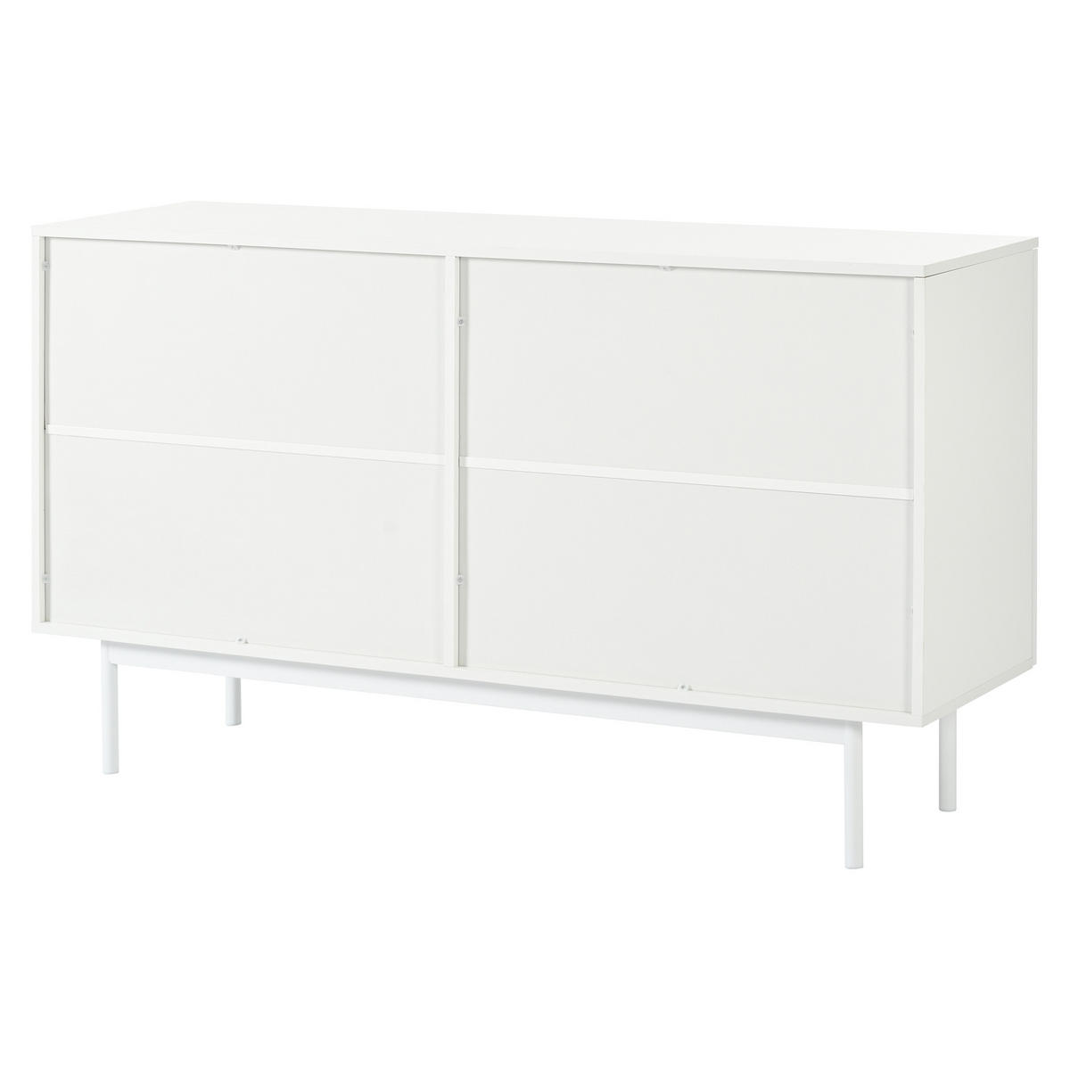 SIDEBOARD DE-38284 4 Türen im Bogenmuster Weiß - Weiß, Holzwerkstoff (140/80/42cm) - ComfortXL