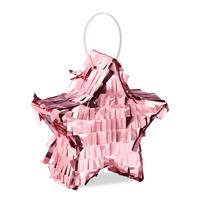 MINI-PINATA - Rosa, Papier/Wellpappe (12/12/4cm) - Relaxdays