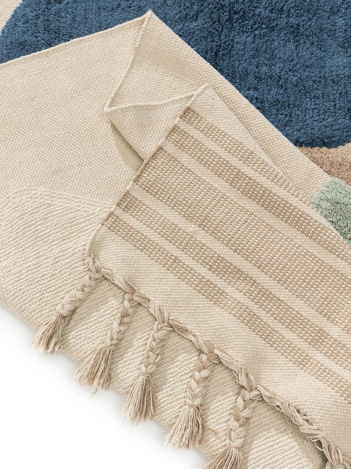 BAUMWOLLTEPPICH Gibson Blau 200x300 cm - Blau, Textil (200/300cm) - benuta Pop