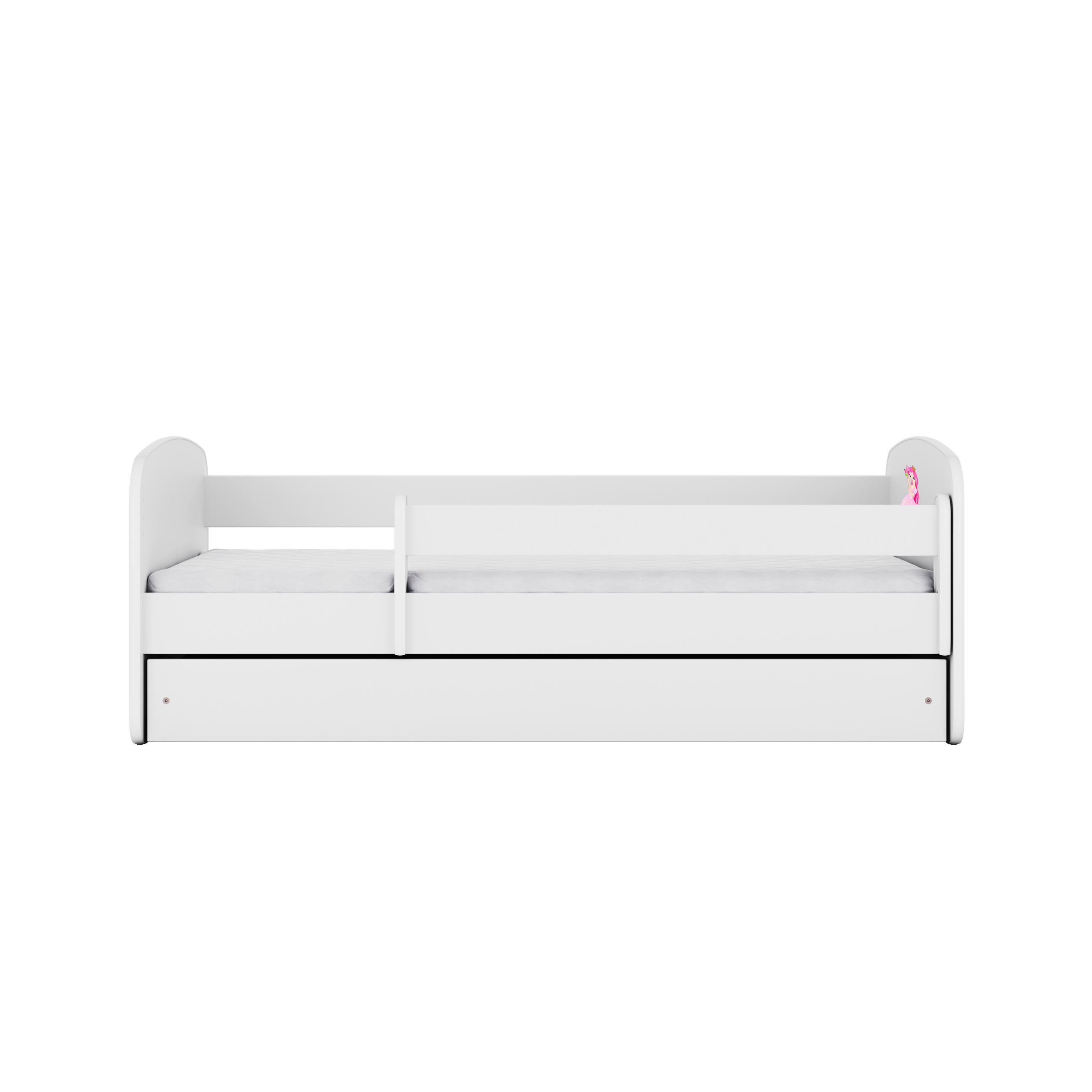 KINDERBETT Prinzessin mit Schublade 160/80 90/61/164 - Weiß, Holzwerkstoff (80/160cm) - RAUMHIRSCH FURNITURE