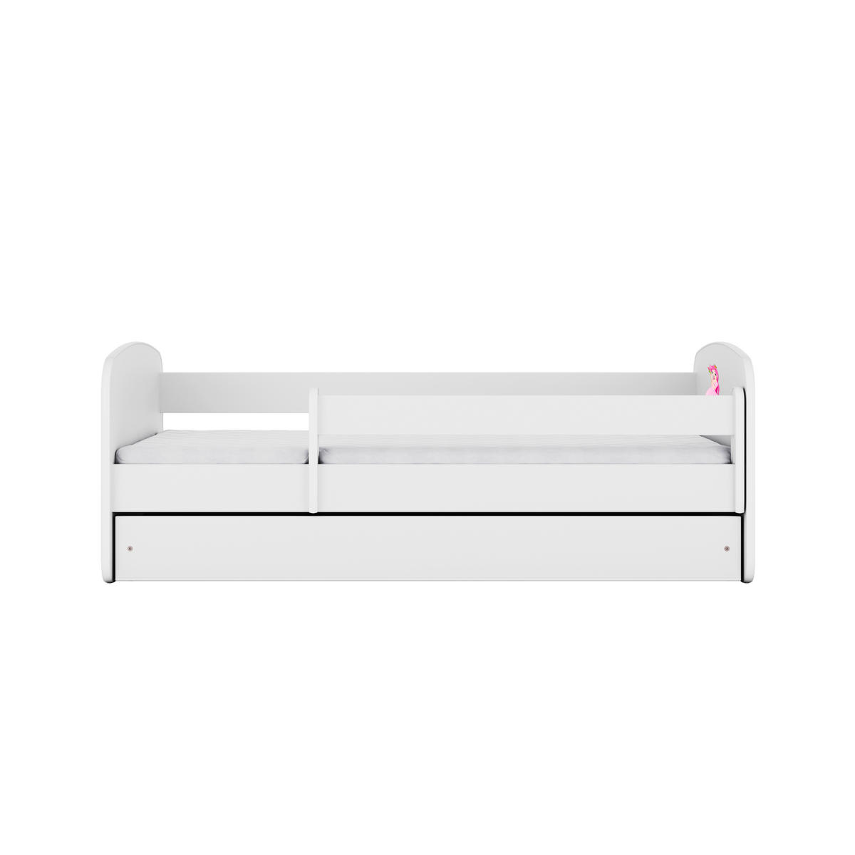 KINDERBETT Prinzessin mit Schublade 160/80 90/61/164 - Weiß, Holzwerkstoff (80/160cm) - RAUMHIRSCH FURNITURE