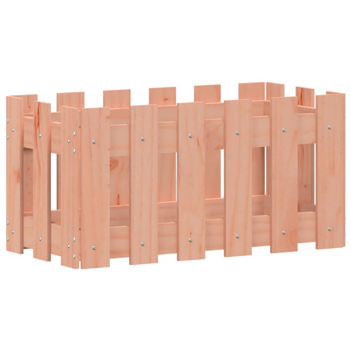 PFLANZKÜBEL Lattenzaun-Design 60x30x30 cm Massivholz Douglasie - Rotbraun, Holz (60/30/30cm)
