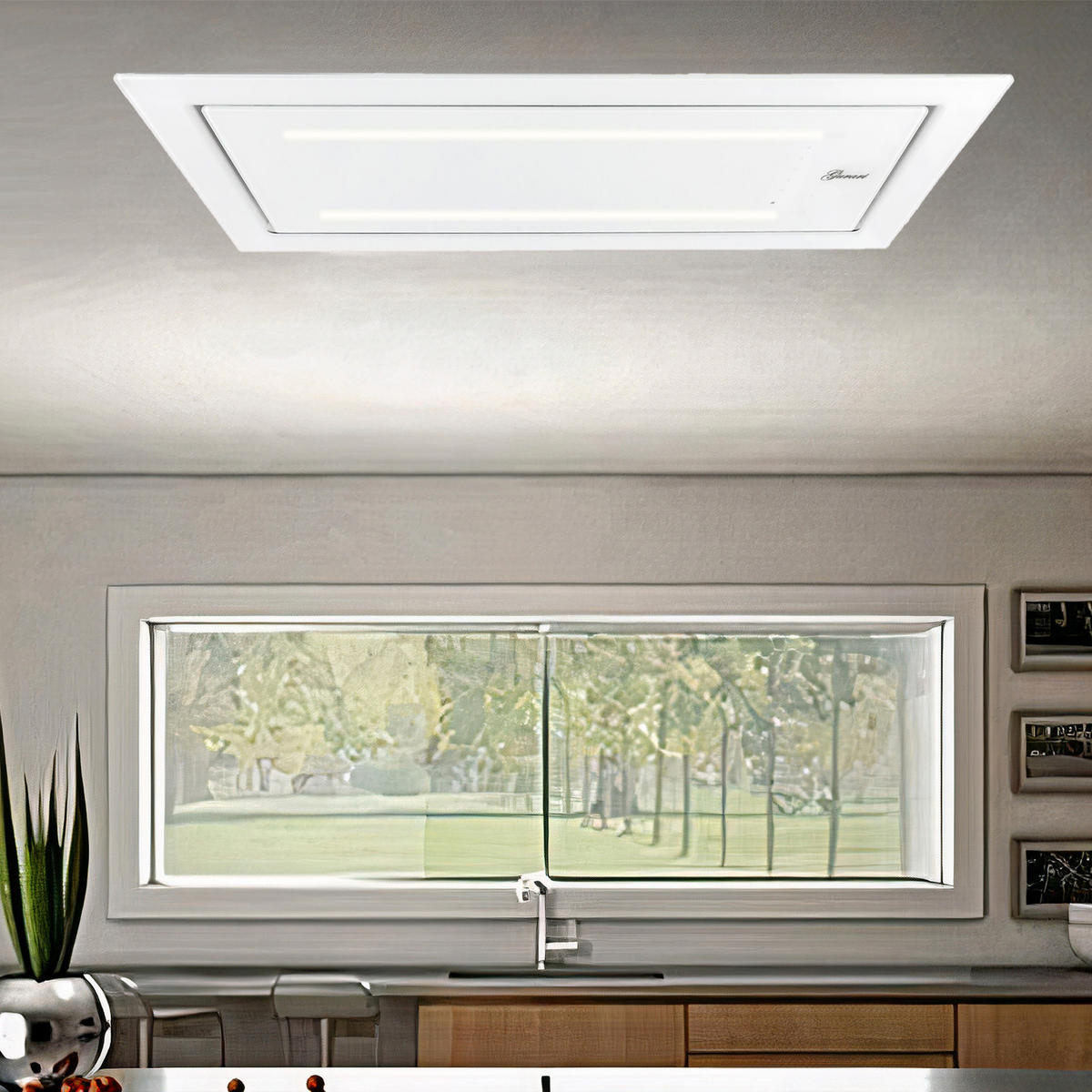 DUNSTABZUGSHAUBE GCH C 341 120 WH 120 cm Weiß - Weiß, Glas (120/10/60cm) - Gurari