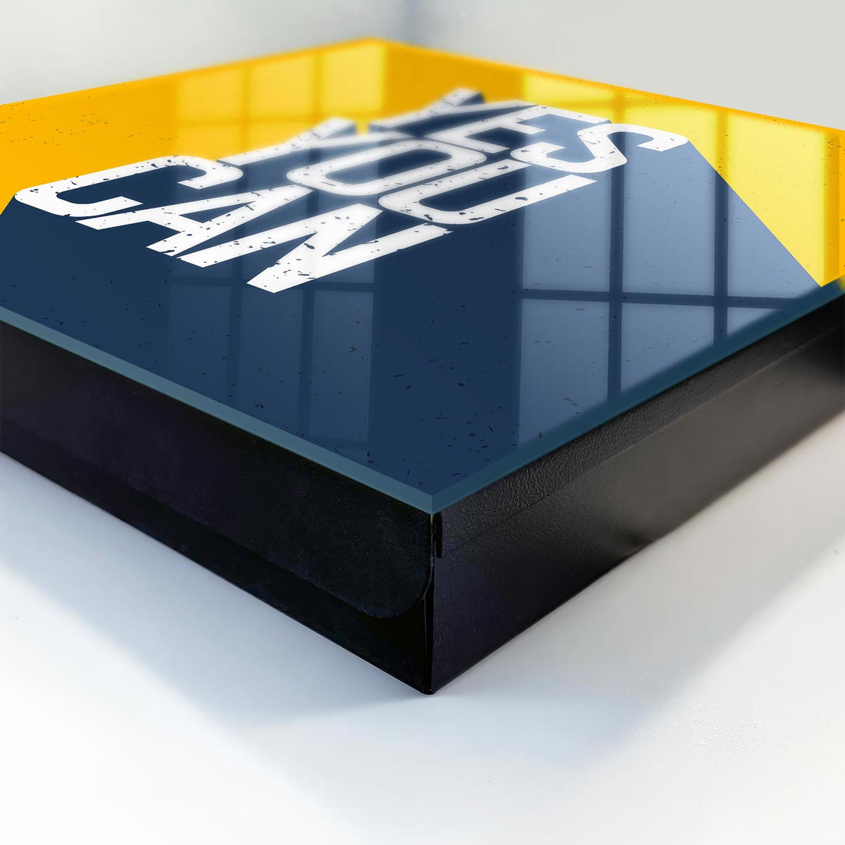SCHLÜSSELBOX Schwarz 30x30 cm- Türöffnung nach rechts - Ja, das kannst du. - Gelb, Metall (30/30/5cm) - TULUP