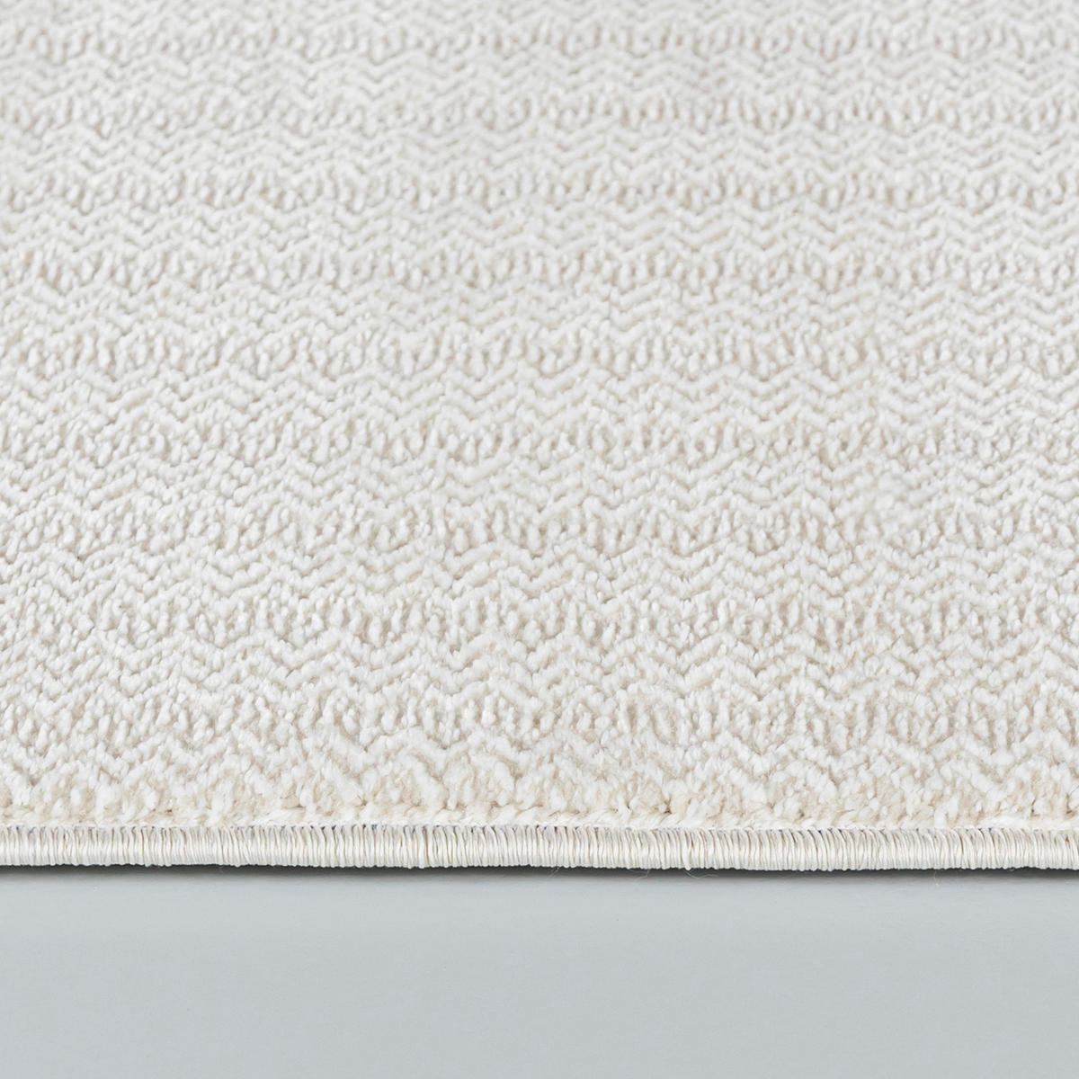 TEPPICH Weiß Modern Geometrisch - Rechteckig Minimalistisch - 250 x 350 cm - Creme/Weiß, Textil (250/350cm) - Mazovia