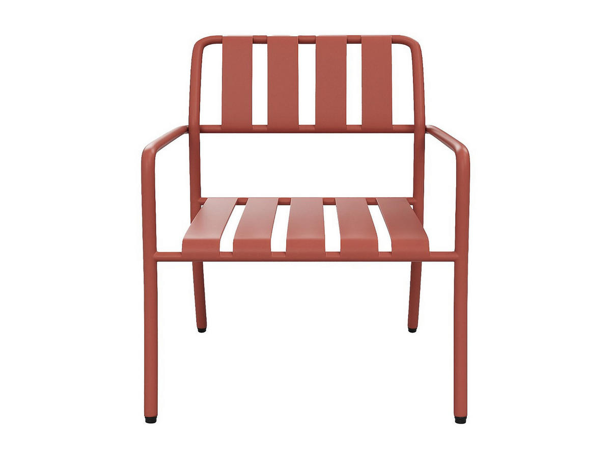 GARTENSESSEL - 2 Personen - metall - terracotta Birmos - Terracotta, Metall (64/76/71cm) - Vente-Unique