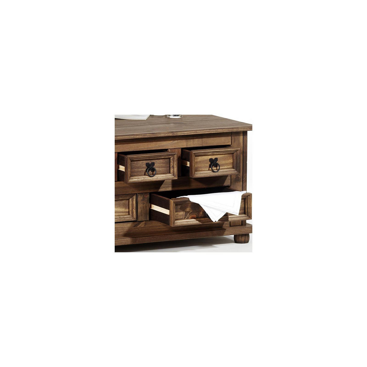 TRUHENTISCH TEQUILA - Braun, Holz (72/92/44cm) - IDIMEX