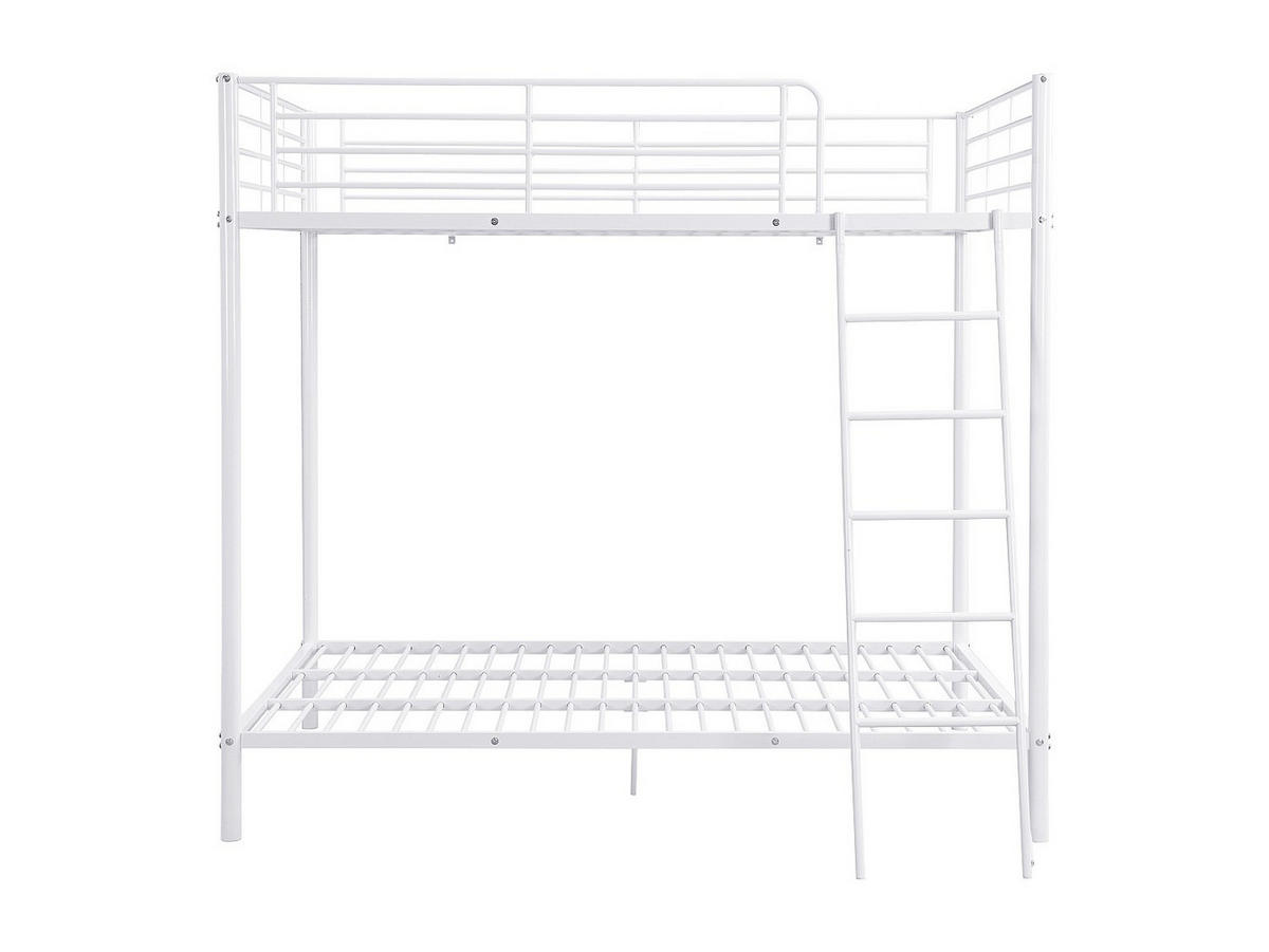 ETAGENBETT - 2 x 140 x 190 cm - Metall - Weiß - GEMINI II - Weiß Hochglanz, Metall (140/199cm) - Vente-Unique