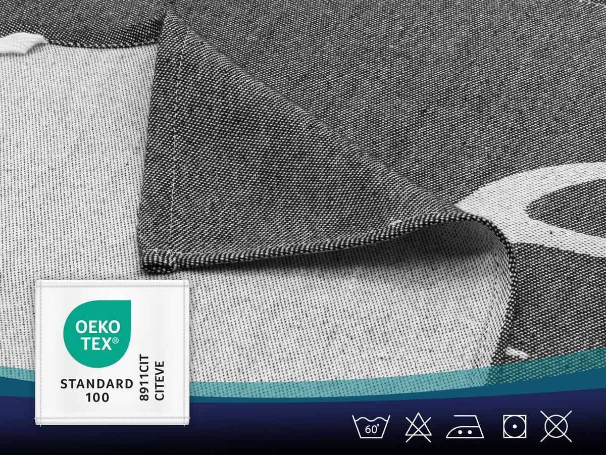 GESCHIRRTÜCHER, 5er-Set, 50x70 cm, 100% Baumwolle, Grau - Grau, Textil (50/70cm) - Zollner