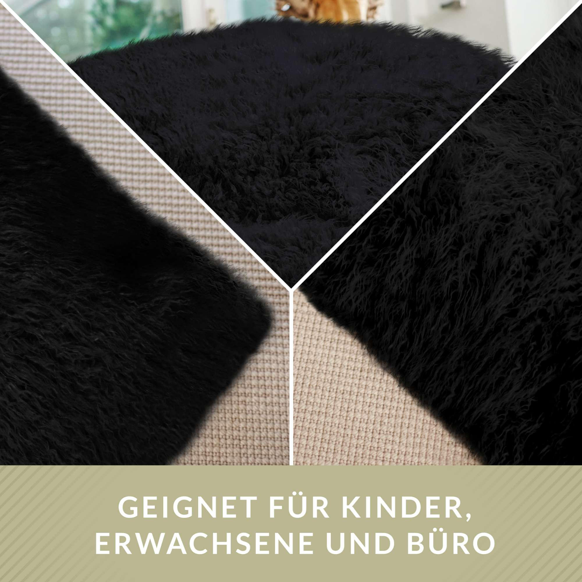 Thumbnail - Green Bean Fell, Schwarz, Textil, Rechteckig, 140x25x180 cm, Hergestellt in Deutschland, Wohnzimmer, Hocker, Sitzsäcke, ...