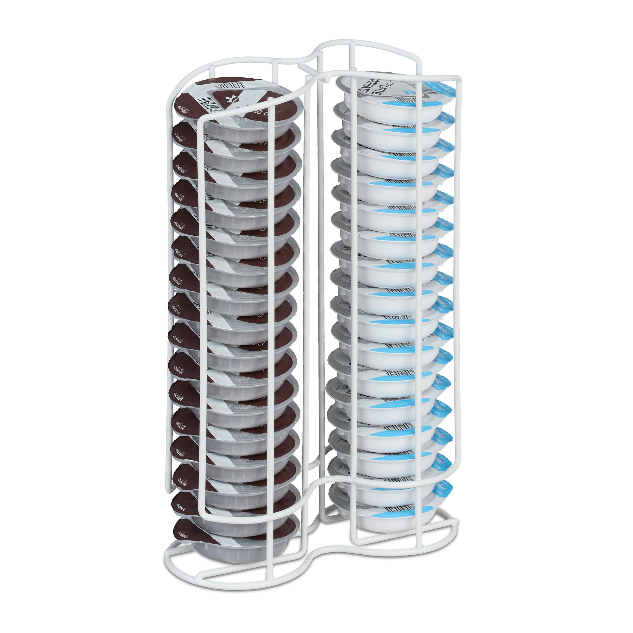 KAPSELHALTER - Weiß, Metall (18/29/8.5cm) - Relaxdays