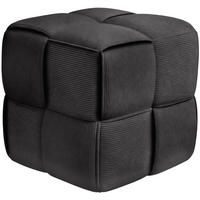 SITZWÜRFEL eckig 40/40/40 cm Cord Dunkelgrau - Dunkelgrau, Kunststoff/Textil (40/40/40cm) - CLP