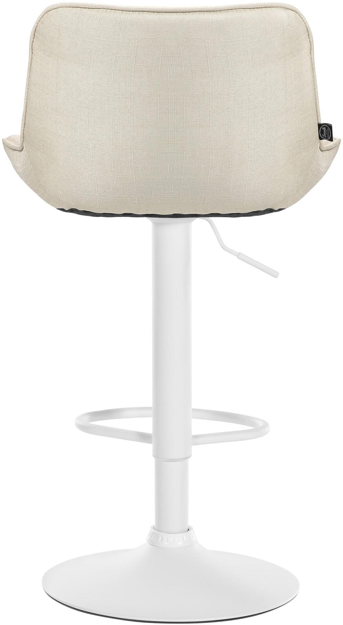 BARHOCKER Stoff creme - Creme/Weiß, Textil/Metall (49/85/51cm) - CLP