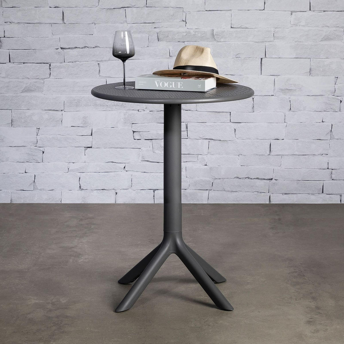 GARTENTISCH LUZ grau - Grau, Kunststoff (60/60/76cm) - IDIMEX