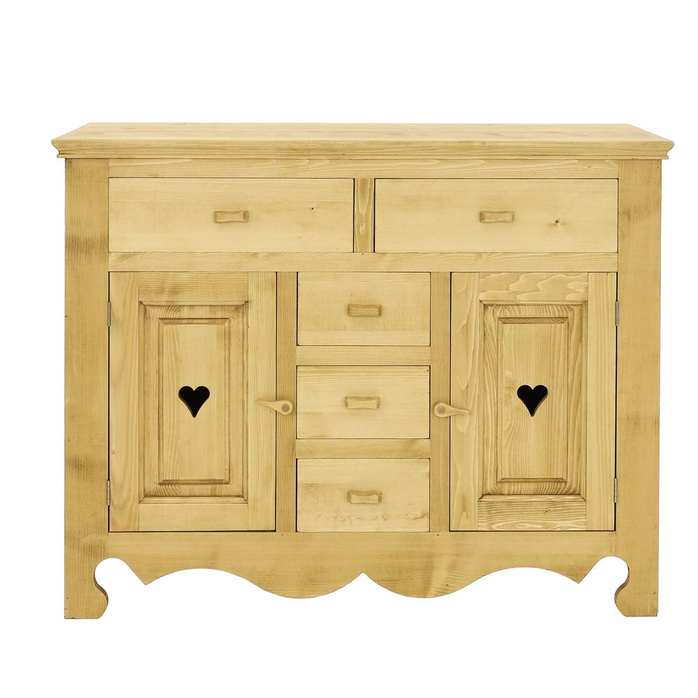 SIDEBOARD aus Massivholz MEXICANA - Honig, Holz (129/100/50cm) - Seart