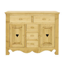 SIDEBOARD aus Massivholz MEXICANA - Honig, Holz (129/100/50cm) - Seart