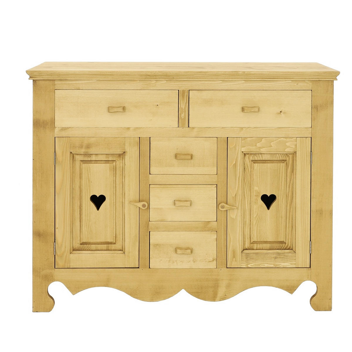 SIDEBOARD aus Massivholz MEXICANA - Honig, Holz (129/100/50cm) - Seart