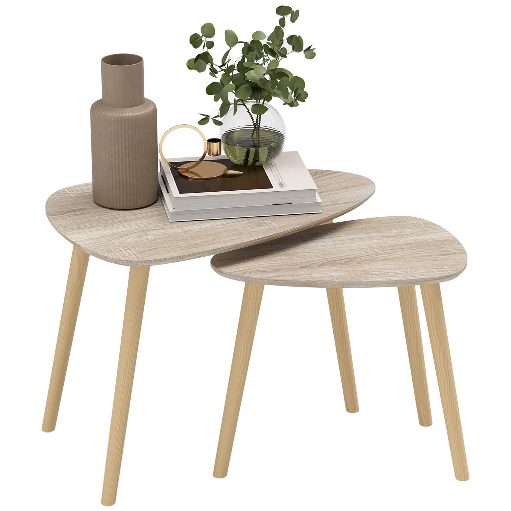 COUCHTISCH DE-15771 skandinavisches Design Naturholz - Naturfarben, Holzwerkstoff (59.5/39.5/45cm) - ComfortXL