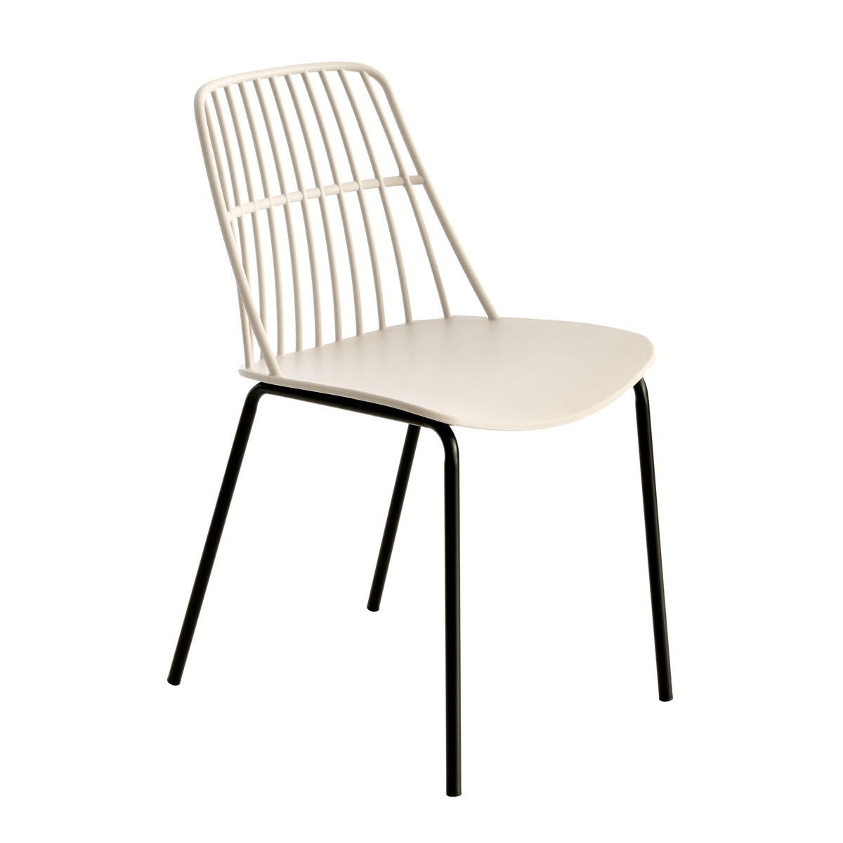 STUHL Taos Beige 45.5 cm x 82 cm - Beige, Kunststoff (45/82/55cm) - Kenay Home