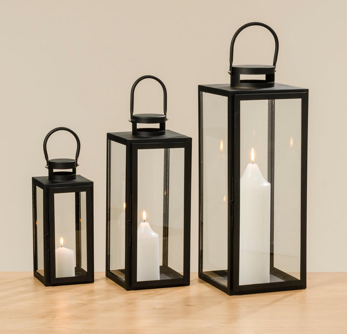 DEKOLATERNE für Innenräume Arana - Schwarz, Metall (21/53/20cm) - Boltze Home