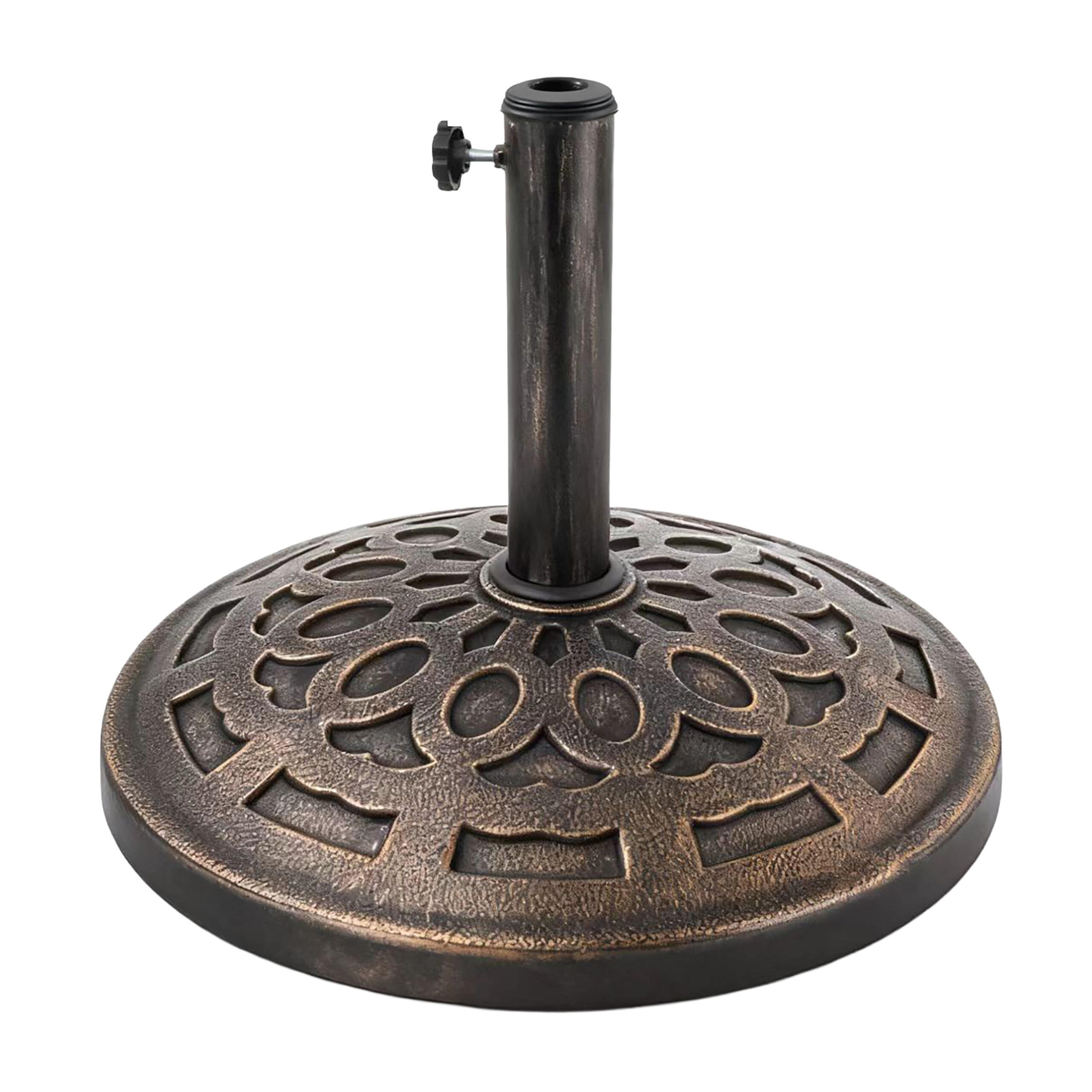 SCHIRMSTÄNDER - Schwarz, Kunststoff/Metall (49/49cm) - Relaxdays