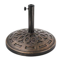 SCHIRMSTÄNDER - Schwarz, Kunststoff/Metall (49/49cm) - Relaxdays