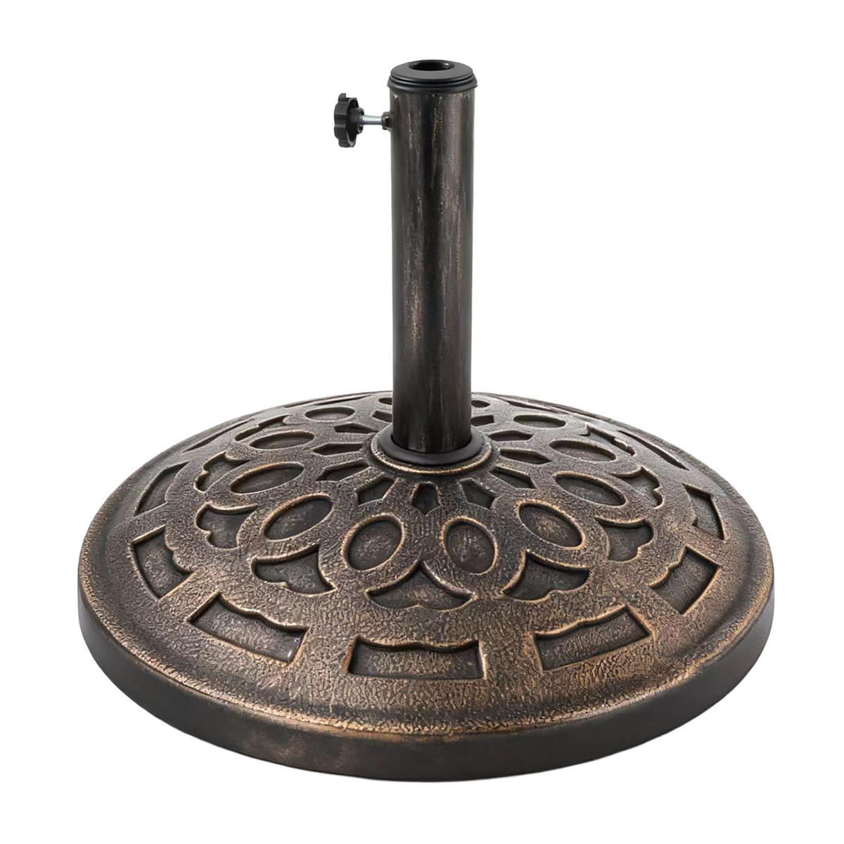 SCHIRMSTÄNDER - Schwarz, Kunststoff/Metall (49/49cm) - Relaxdays