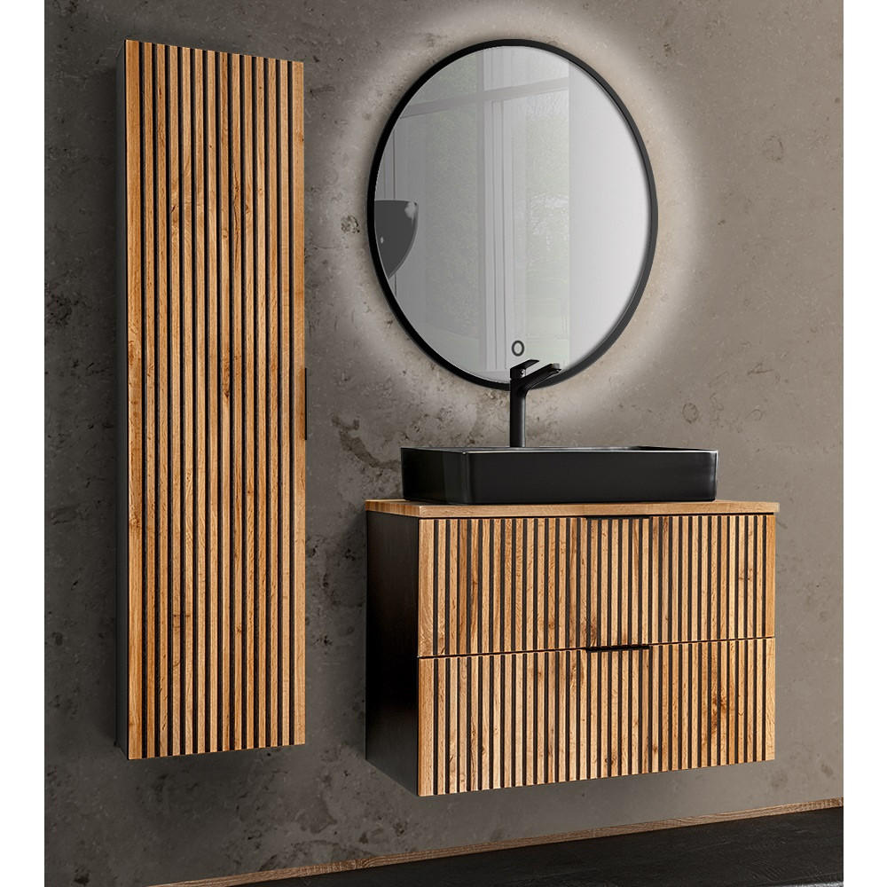 Lomado Badmöbel-Set Braun 130x200x47 cm