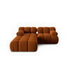 MODULARES-SOFA Bellis aus Samt terrakotta 3 Sitzplätze - Terracotta, Textil (188/63/188cm) - Micadoni