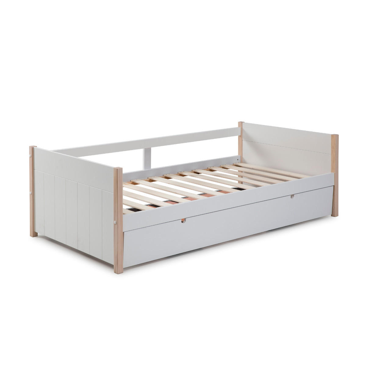 KINDERBETT Kiara Grau 200/98.5/62 cm - Grau, Holz (90/190cm) - Calicosy