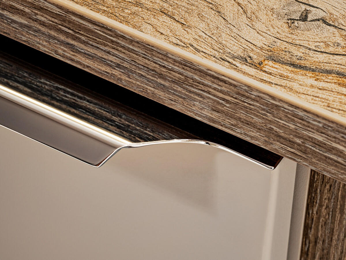 WASCHTISCHKOMBI 3 Teile - Santa Fe Taupe S BM214 in Clay Grau/Santa Fe Vintage Oak - Eichefarben, Holz (80/46/46cm)