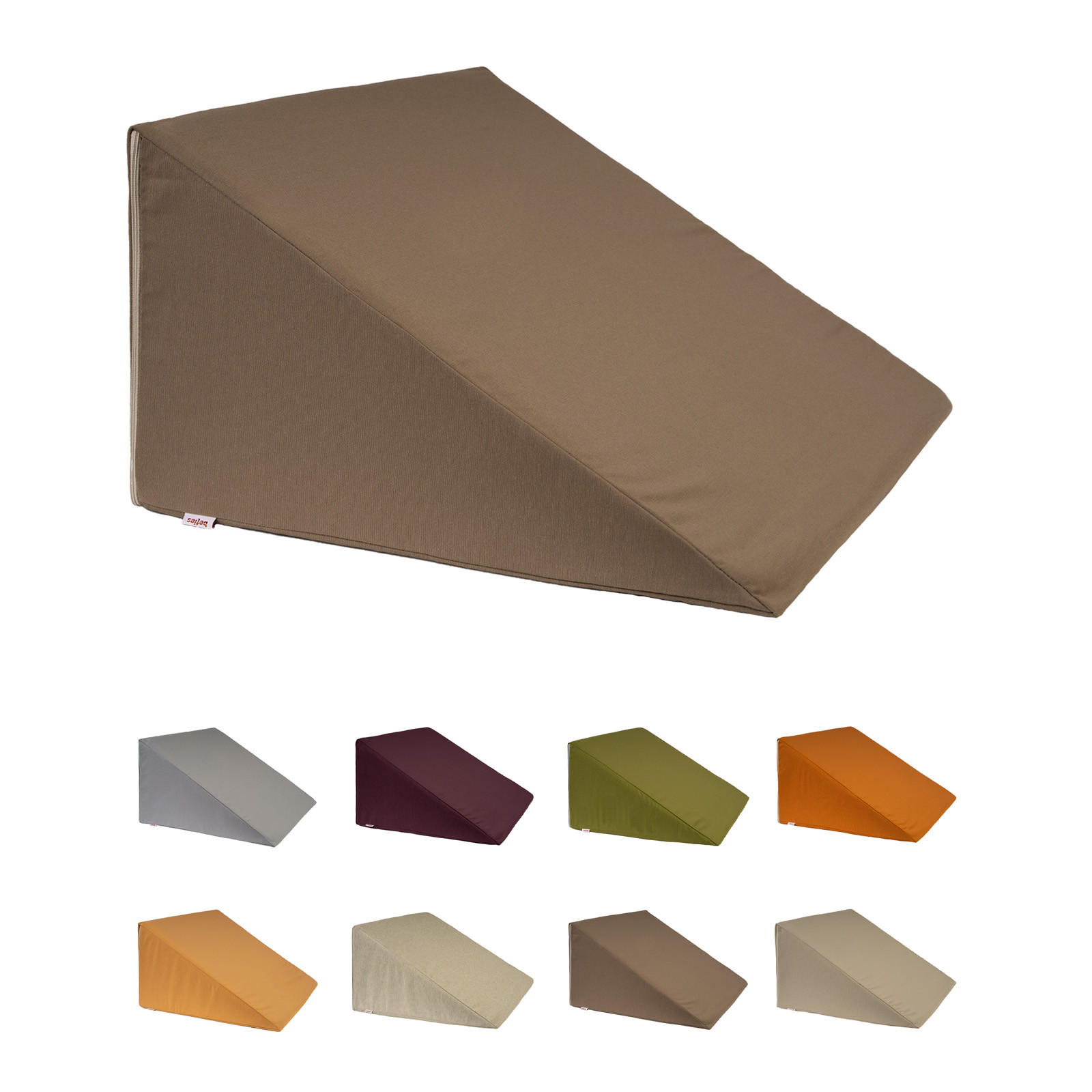 KEILKISSENHÜLLE Wunschton deep-taupe 62/49/30 cm - Braun, Textil (49/62cm) - beties Heimtextil