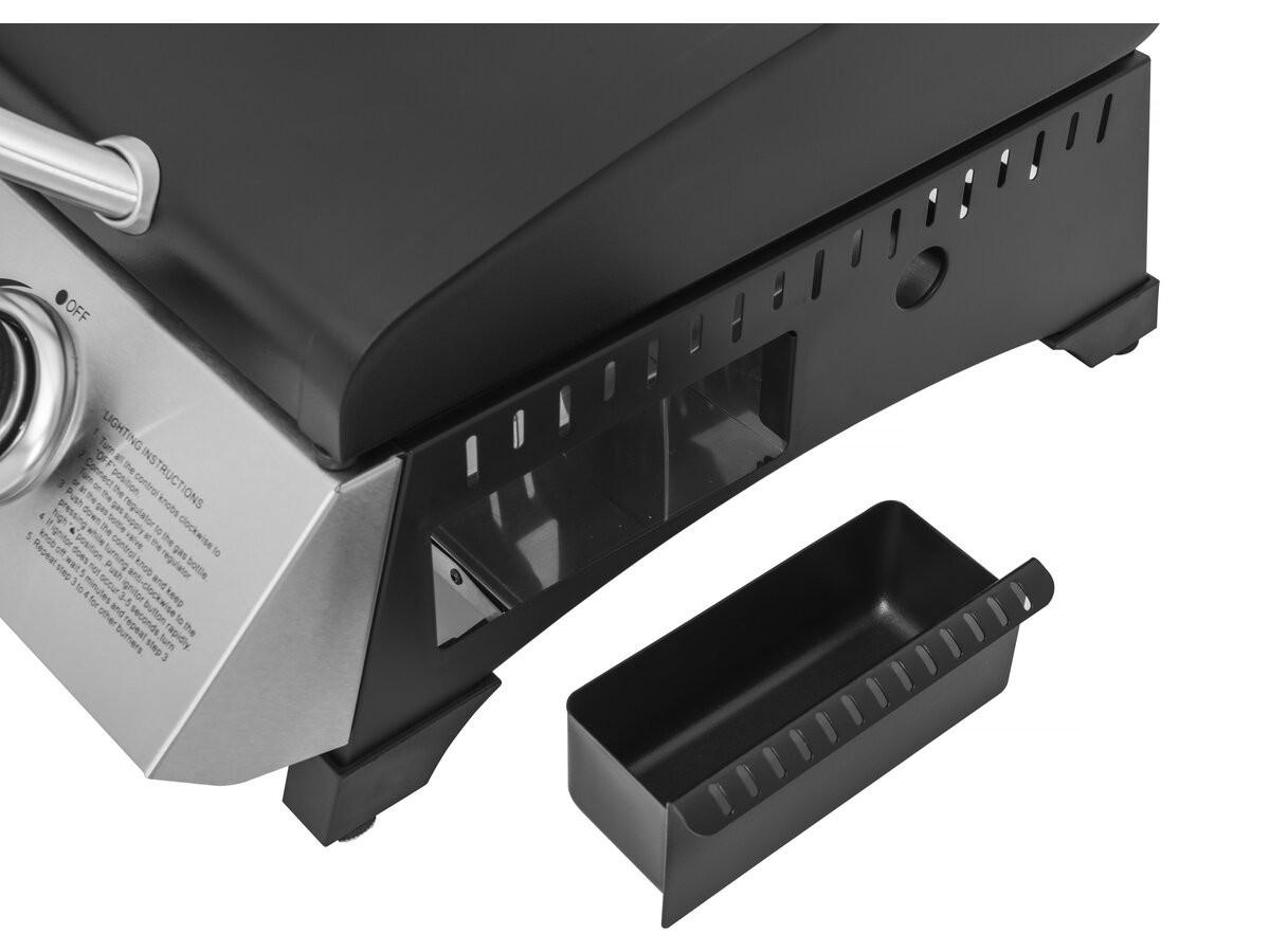 PLANCHA rasio Schwarz - Grau, Metall (49/25/79cm) - Habitat Garten