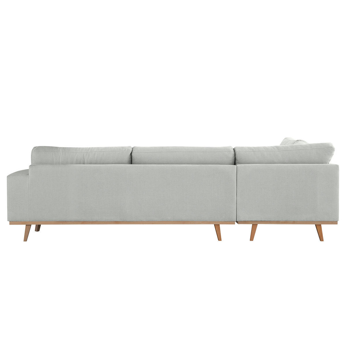ECKSOFA mit Ottomane - Buchefarben/Grau, Holz/Buchenholz (287/219cm) - home24