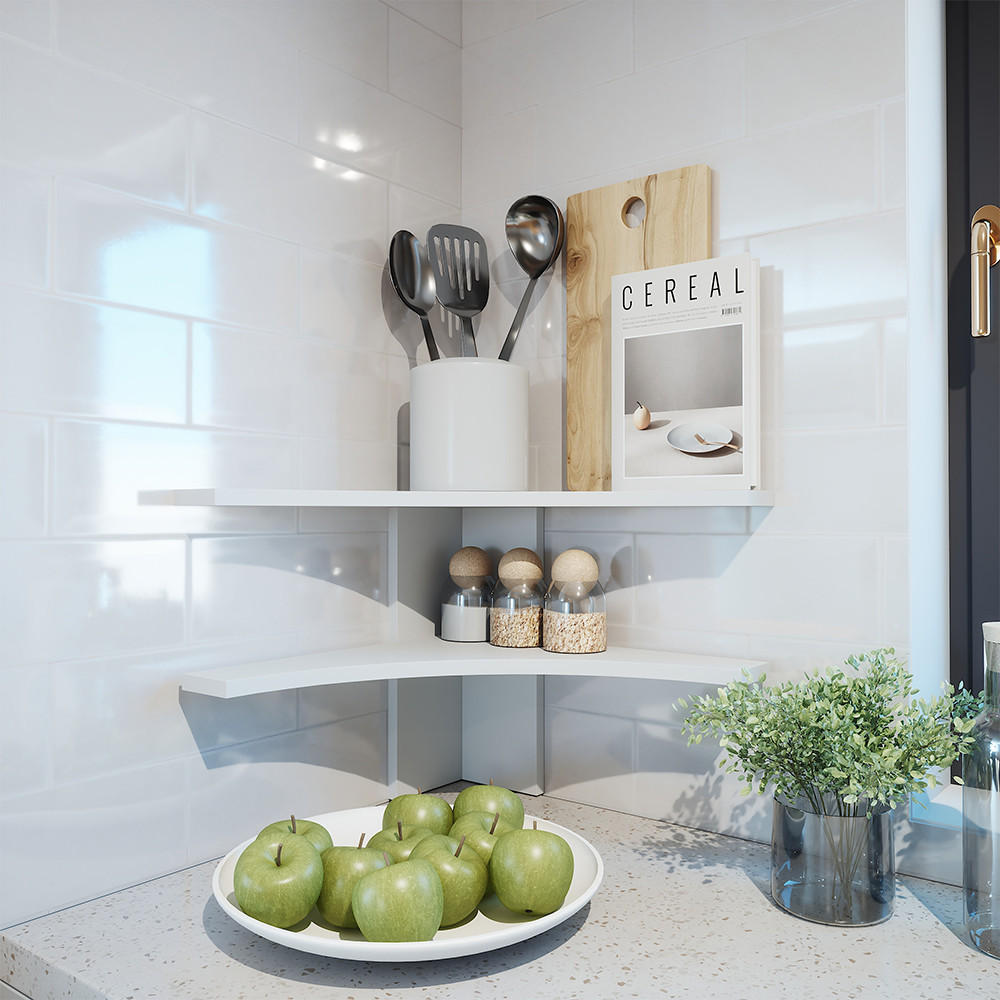 ECKREGAL Roman Weiß 43.5 x 37 cm - Weiß, Holzwerkstoff (43.5/37/43.5cm) - Vicco