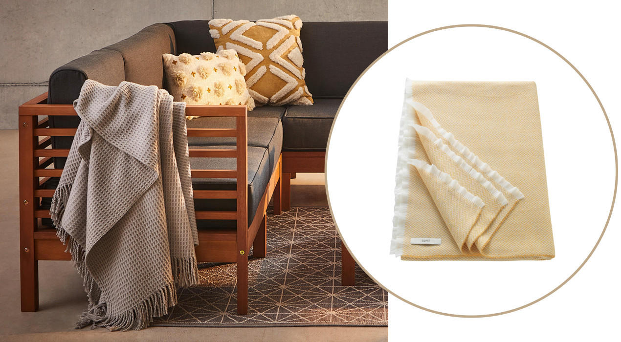 Boho-Terrasse: Textilien im Boho-Style