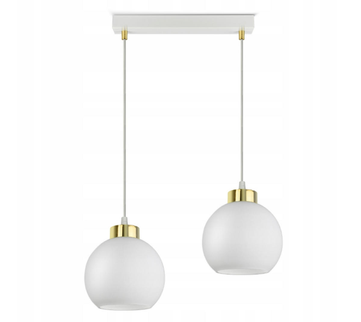 PENDELLEUCHTE GOLDGLAS - Goldfarben/Weiß, Glas/Metall (14/40/80cm) - kiki design