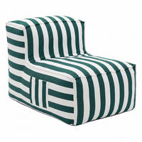 OUTDOOR Sitzsack SOFT mit Rückenlehne für Garten & Terrasse, Grün - Grün, Textil (70/75/100cm) - Muffo