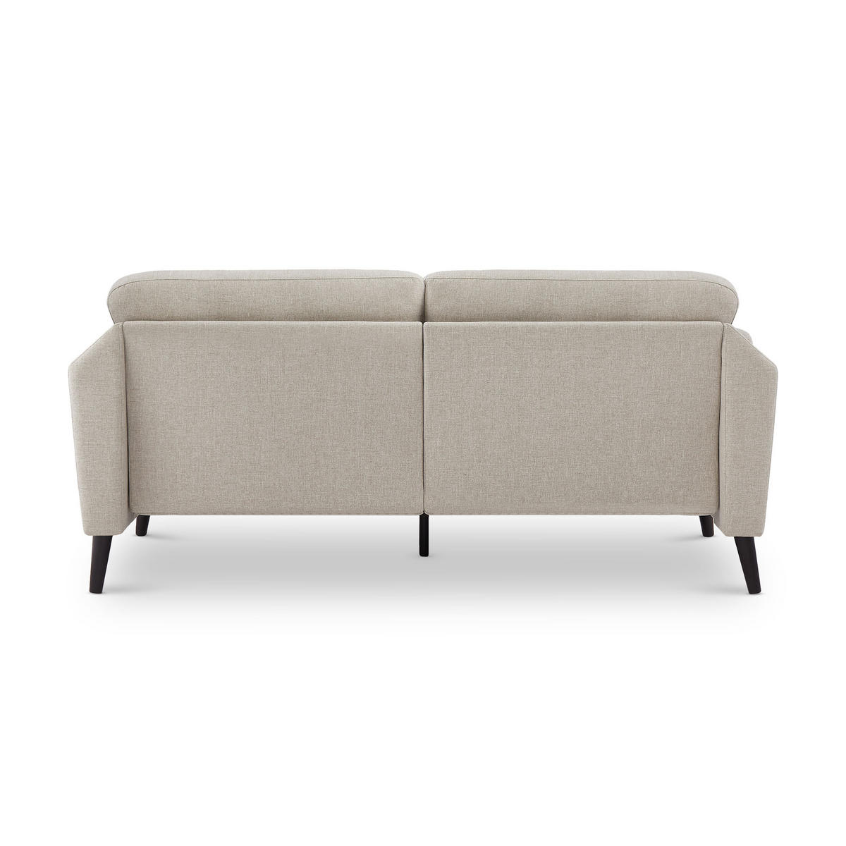 2-SITZER-SOFA Maja Skandinavisches aus beigem Stoff - Beige/Dunkelbraun, Holz/Holzwerkstoff (195/86/80cm) - Sicaan