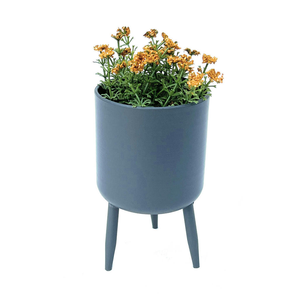 Thumbnail - DanDiBo Blumentopf, Grau, Metall, 10x17x10 cm, Wohnzimmer, Wohnzimmertische, Blumenständer
