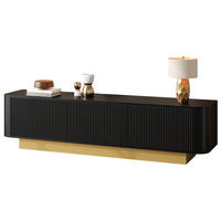 TV-LOWBOARD 170/40,5/47 cm Schwarz aus MDF und Holzwerkstoff mit Kabelmanagement - Schwarz, Holzwerkstoff (170/47/40.5cm) - OKWISH