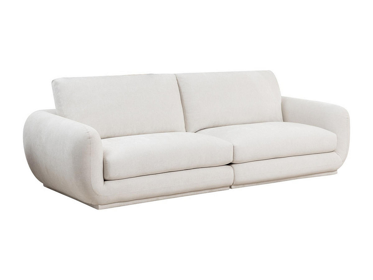 SOFA - 4 Personen - stoff - gebrochenes weiß Sidorio - Weiß, Textil (282/87/113.5cm) - Vente-Unique
