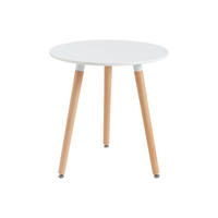 ESSTISCH für 2 Personen - MDF & Buche - Weiß - ROLENA - Weiß, Holz (70/70/73cm) - Vente-Unique