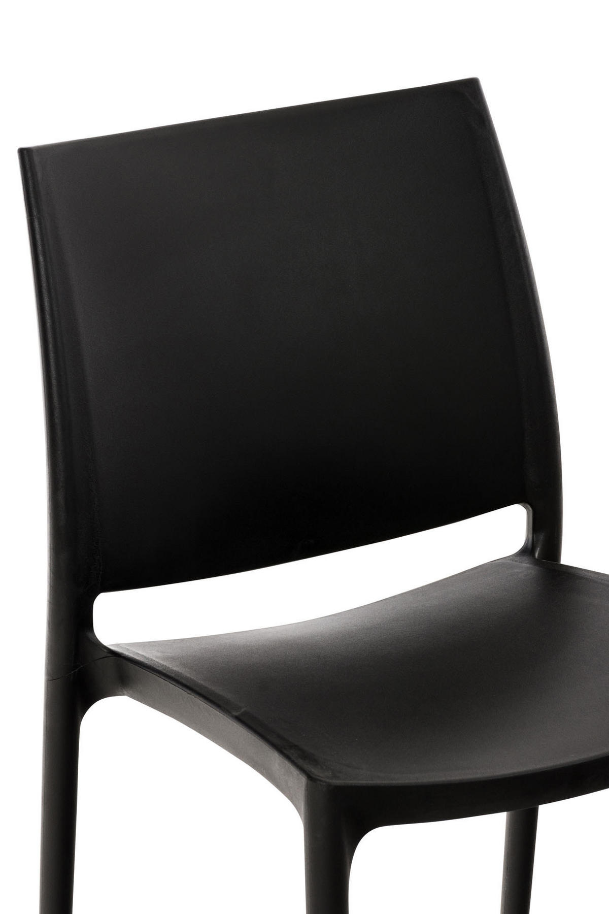GARTENSTUHL Kunststoff schwarz - Schwarz, Kunststoff (44/81/50cm) - CLP
