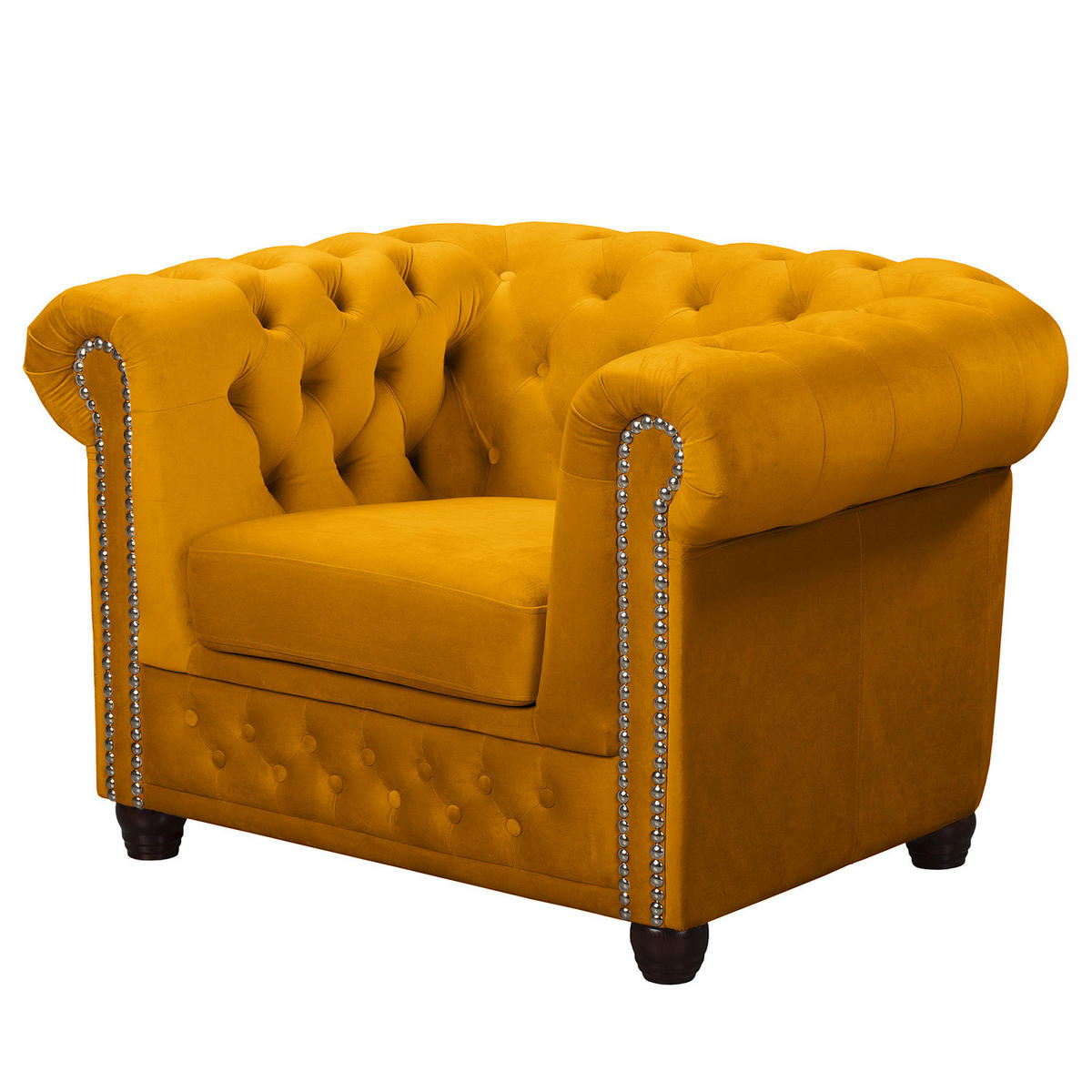 SESSEL - Gelb/Buchefarben, Buchenholz/Textil (104/72/86cm) - home24