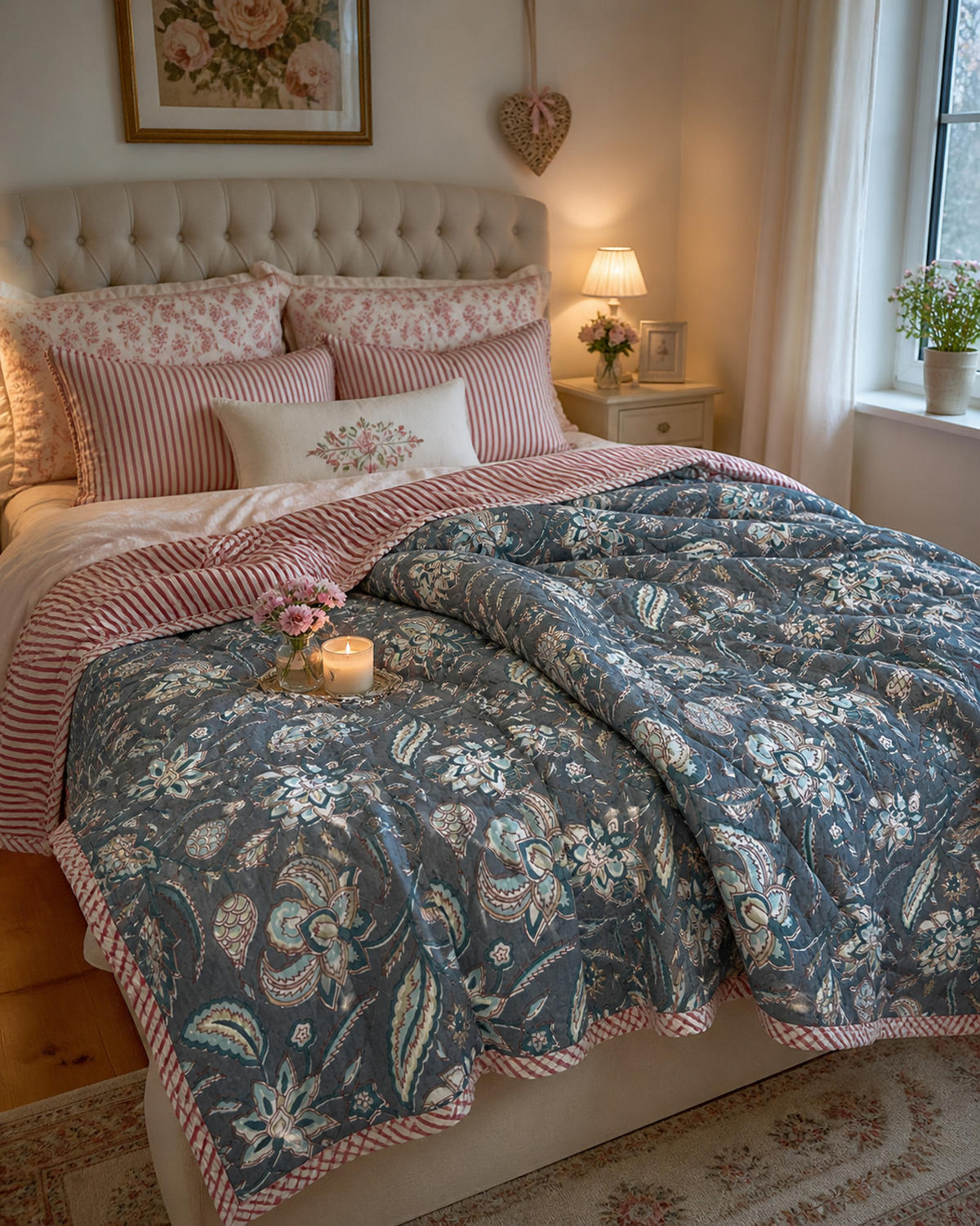 WOHNDECKE Baumwolle 140x180 cm Quilt-Optik – Gesteppt, Weich & Modern - Multicolor, Naturmaterialien (140/180cm) - AU Maison