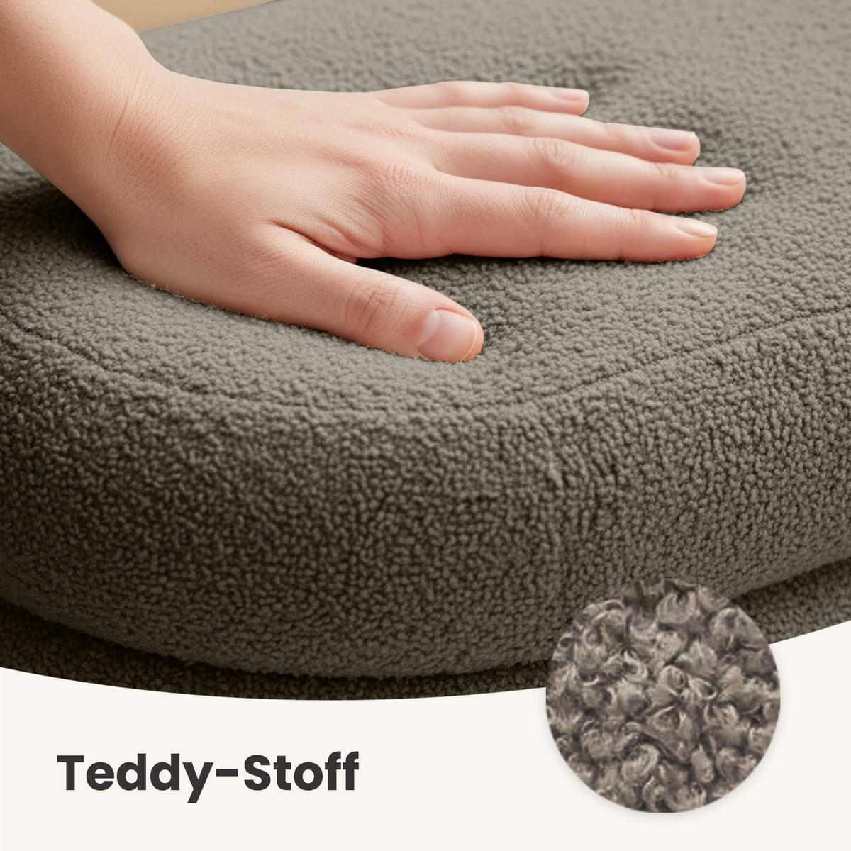 SITZBANK Mocha - Mokka, Textil/Metall (100/42/42cm) - Akord