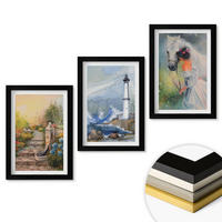 WANDBILDER 3er-Set - 20x30 cm Schwarzer Rahmen - Landschaft Leuchtturm Pferd Mädchen - Schwarz, Kunststoff (20/30cm) - ArtPrintCave