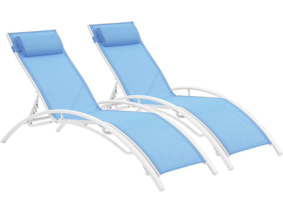 Habitat Garten Sonnenliege Blau 58x93x181 cm