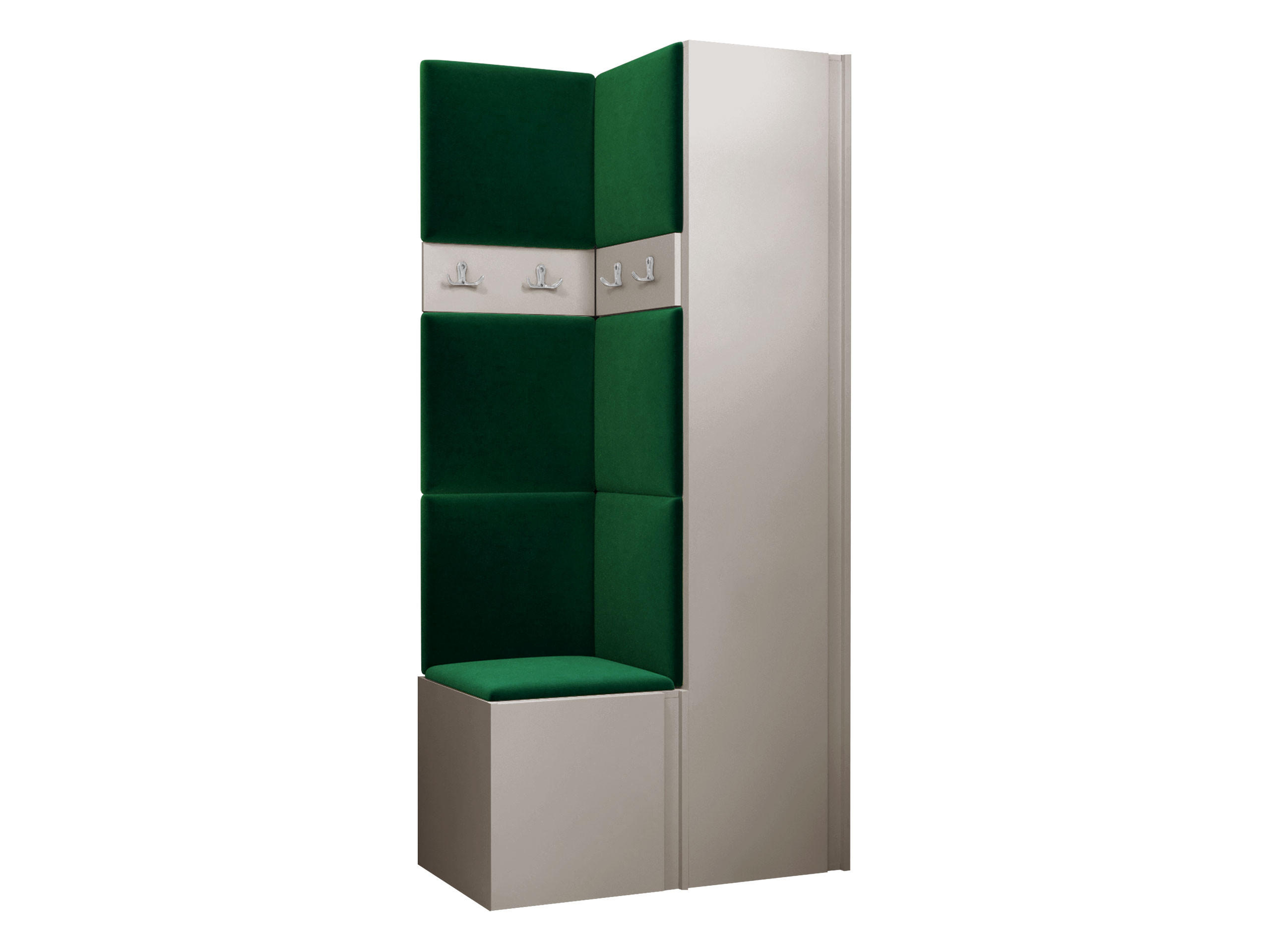 GARDEROBEN-SET Orion XXIV - Kaschmir/Grün, Holzwerkstoff/Kunststoff (82/186/46cm) - MIRJAN24